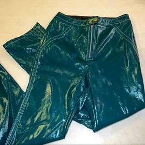 SHEIN NWOT PLEATHER GREEN PANTS